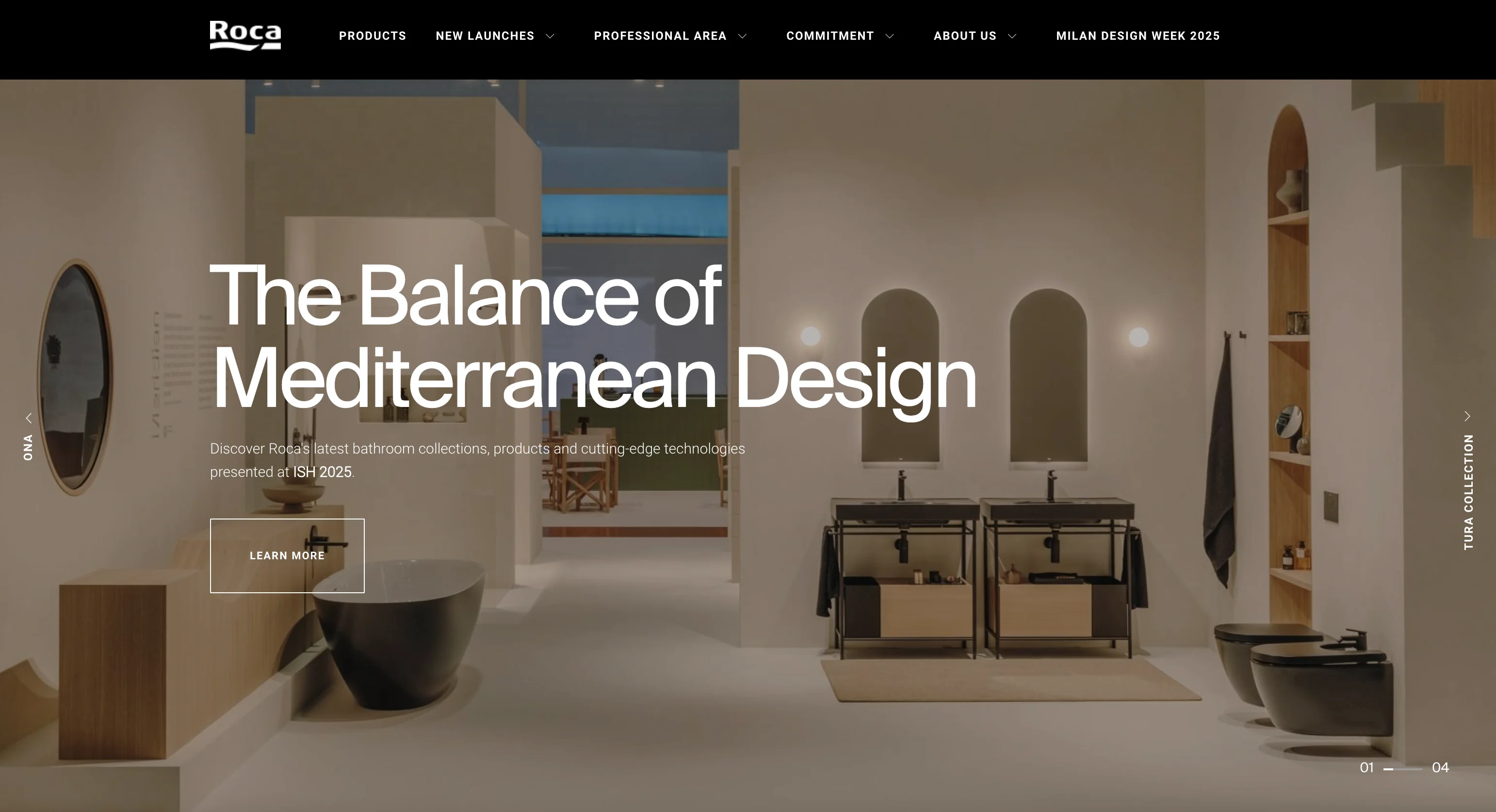 Roca website screenshot